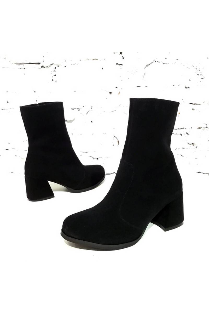Buy Black women heeled suede boots, comfortable stylish classic boots